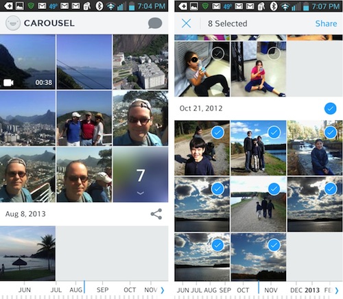 Dropbox Carousel app screenshots for Android